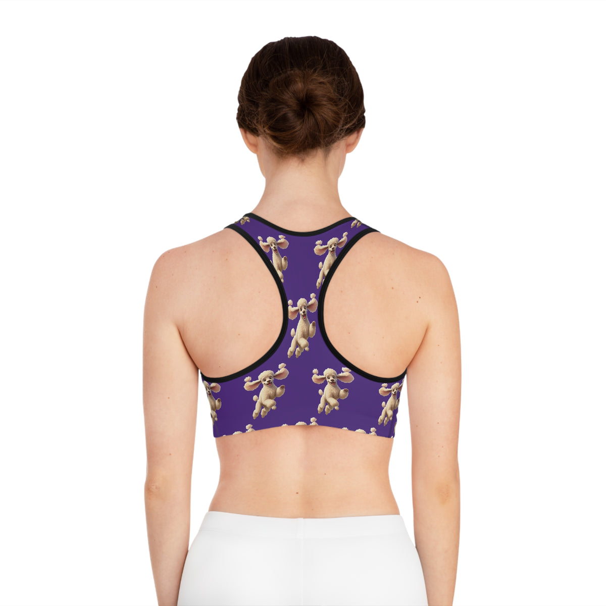 White Poodle Sports Bra