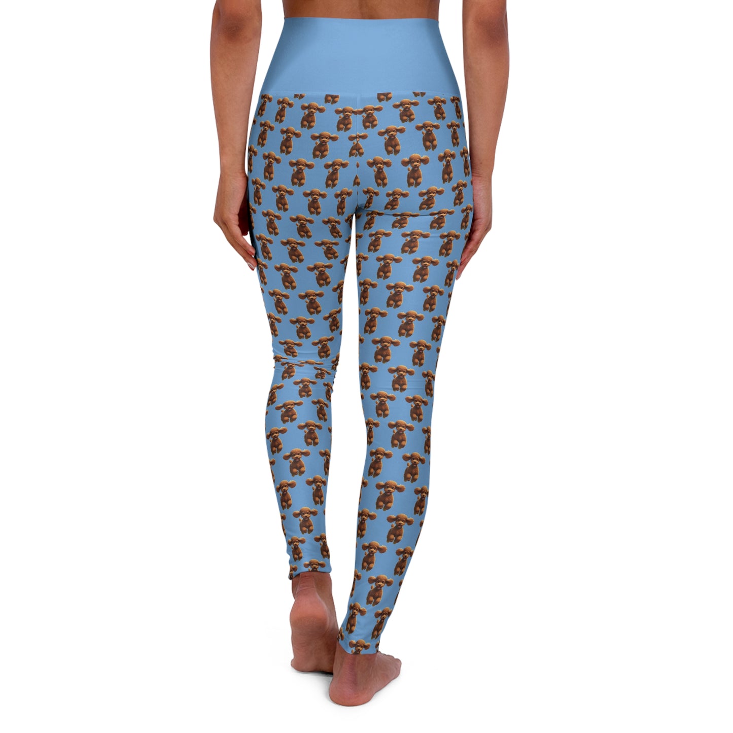 Brown Poodle High-Waist Leggings