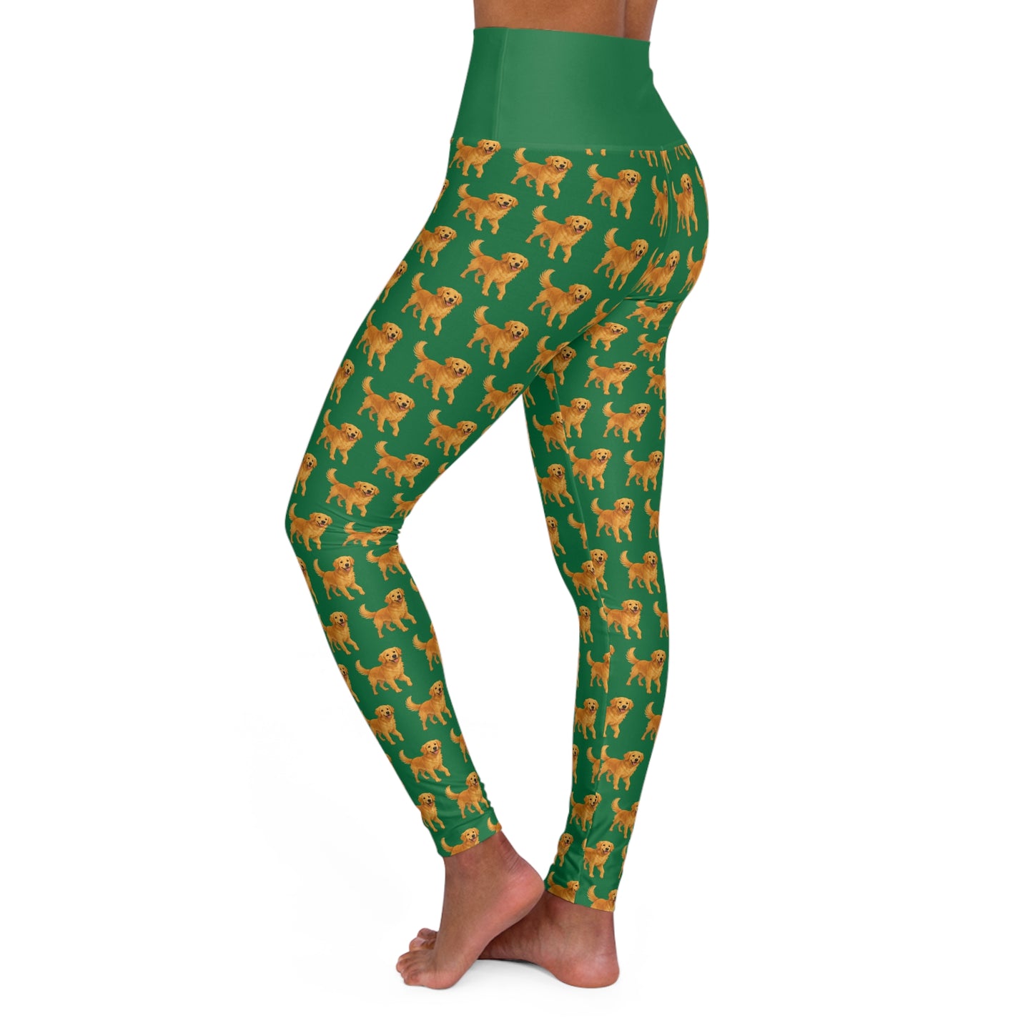 Golden Lab High-Waisted Yoga Leggings