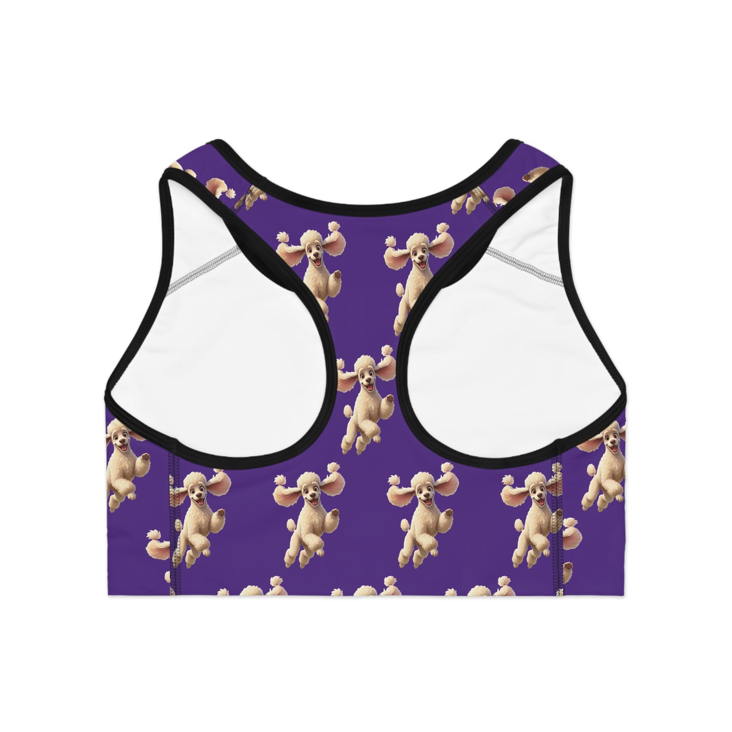 White Poodle Sports Bra