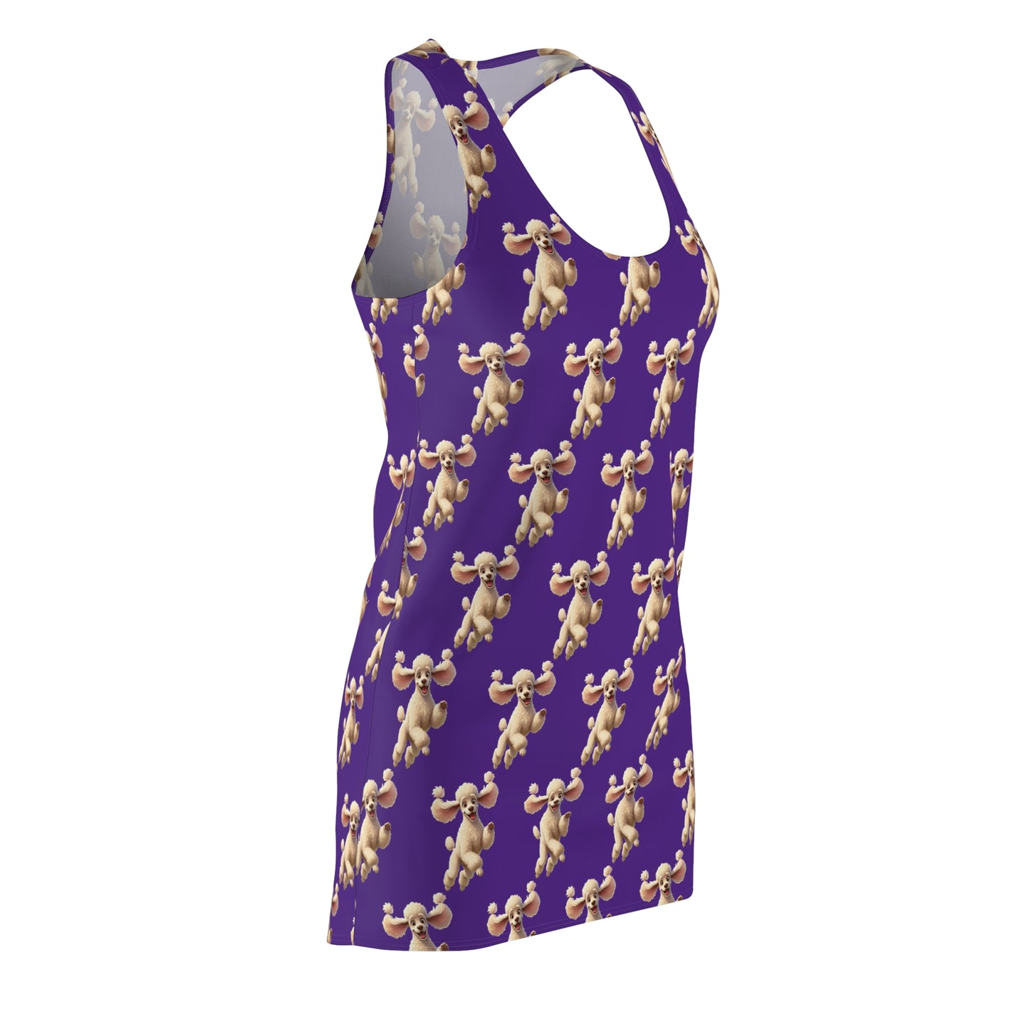 White Poodle Racerback Dress