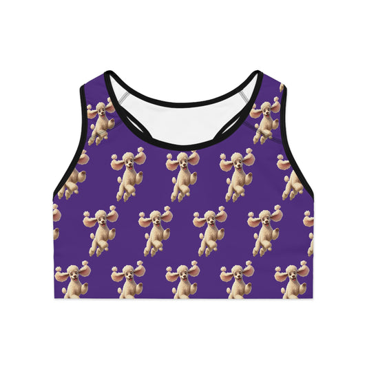White Poodle Sports Bra