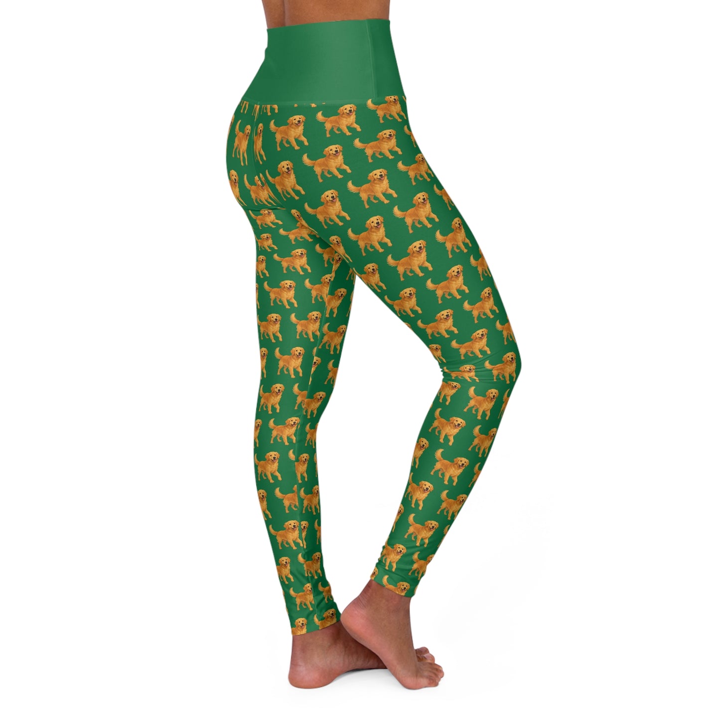 Golden Lab High-Waisted Yoga Leggings