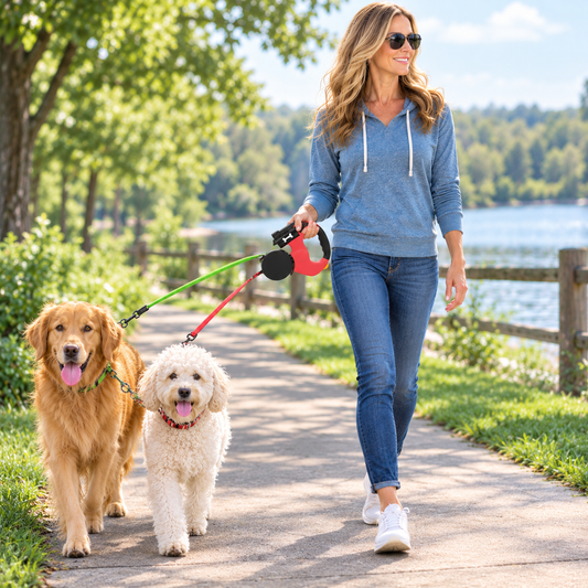 Auto Double Dog Leash