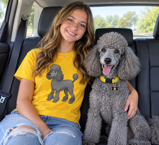 Grey Poodle Graphic Tee