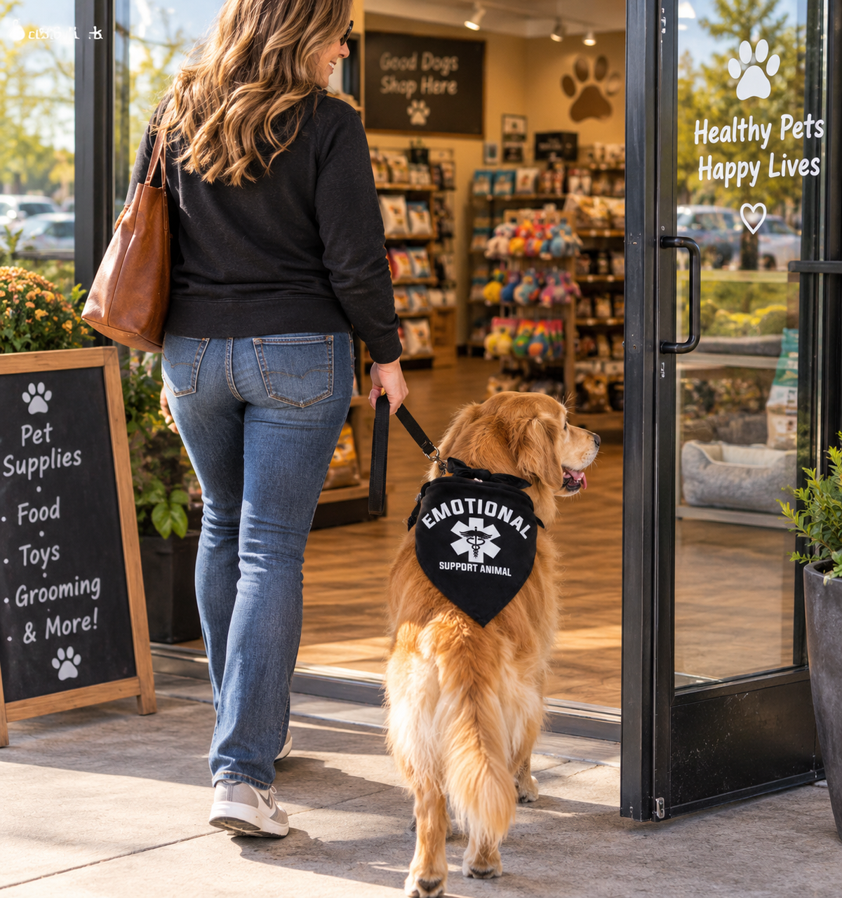 Emotional Support Animal Dog Bandana Dog Scarf Holiday Dog Bandanas Dog Bandana for Small Medium Large Dogs Black Dog Bandana Gift for Dog Lover Service Dog Collar (A31)
